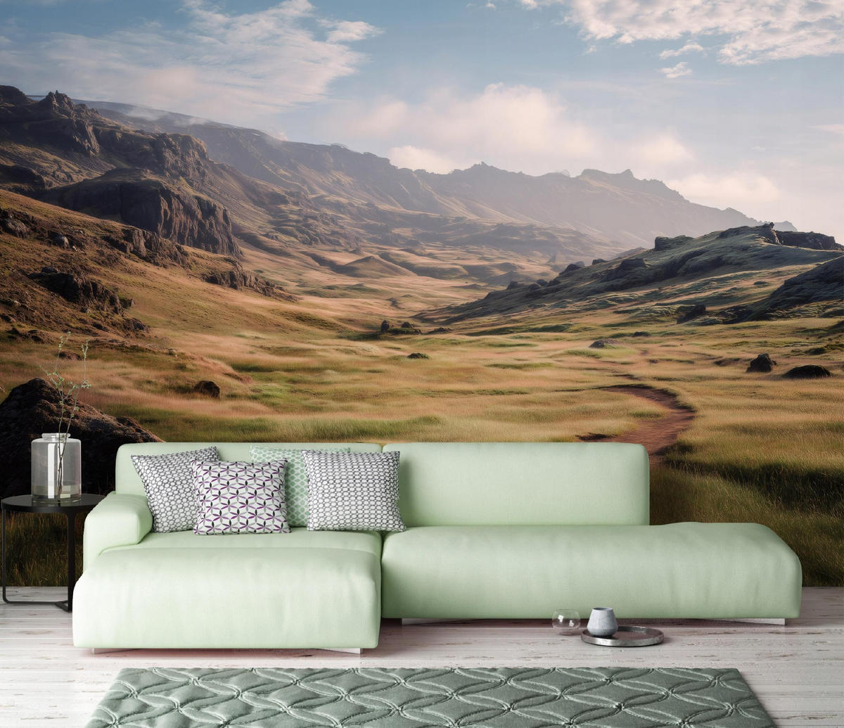 FOTOTAPETE Landschaft Natur Braun 150x105 cm - Multicolor, Papier (150/105cm) - Wallarena