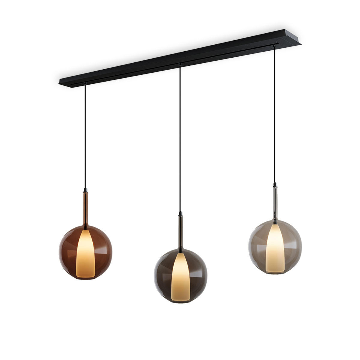 HÄNGELEUCHTE Belluna Mehrfarbig Ø 24cm - Multicolor, Glas (24/24/45cm) - s.luce