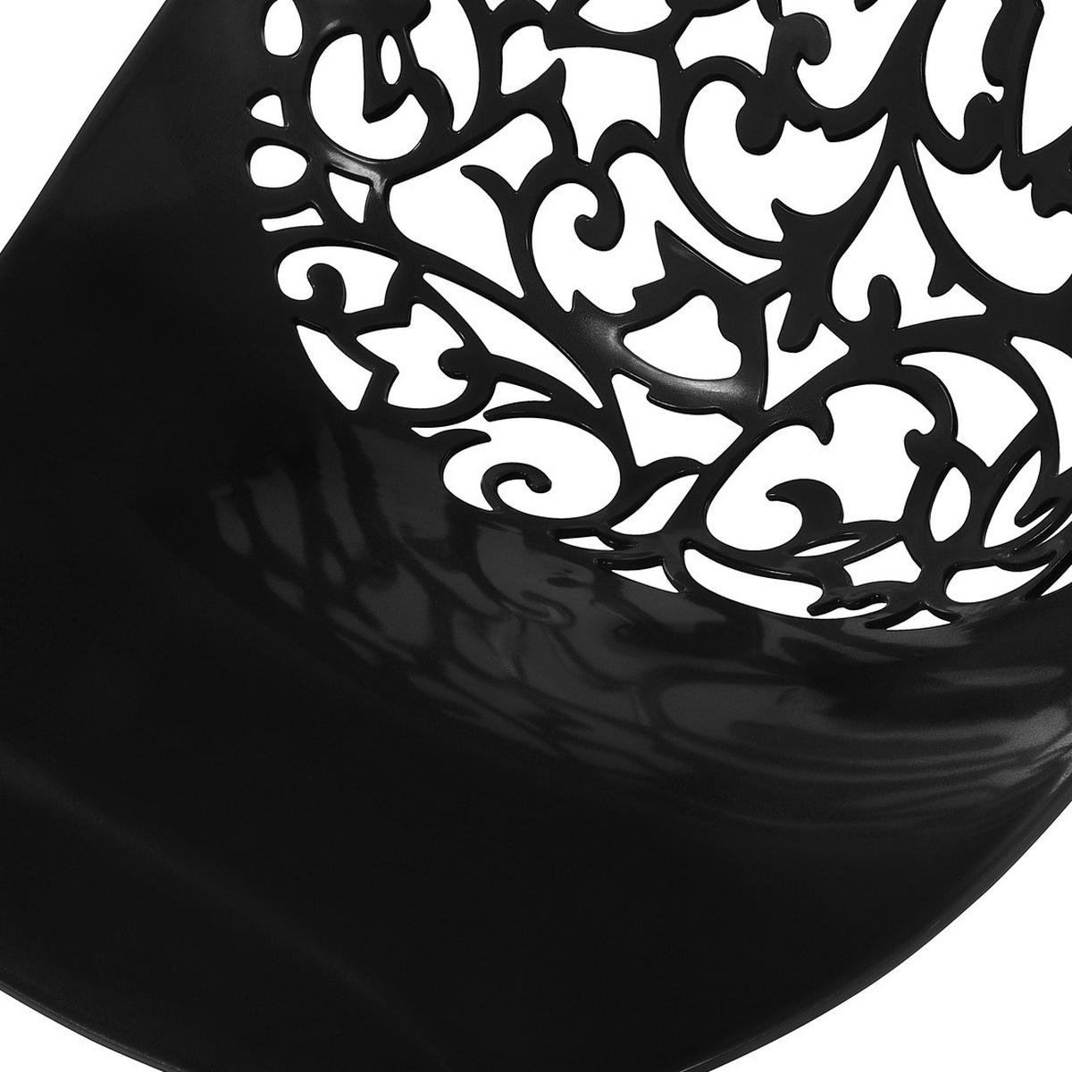 STUHL 4er-Set Kunststoff Schwarz Mumford - Schwarz, Kunststoff/Metall (62/80/43cm) - Beliani