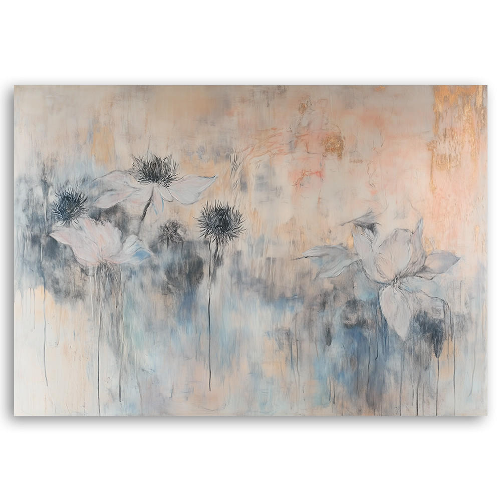 WANDBILD blumen pflanzen - Beige, Textil (60/40cm) - Feeby