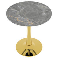 BARTISCH Ø70/75 cm mit Marmorplatte DE-39974 Gold - Goldfarben, Metall (70/70/72cm) - ComfortXL