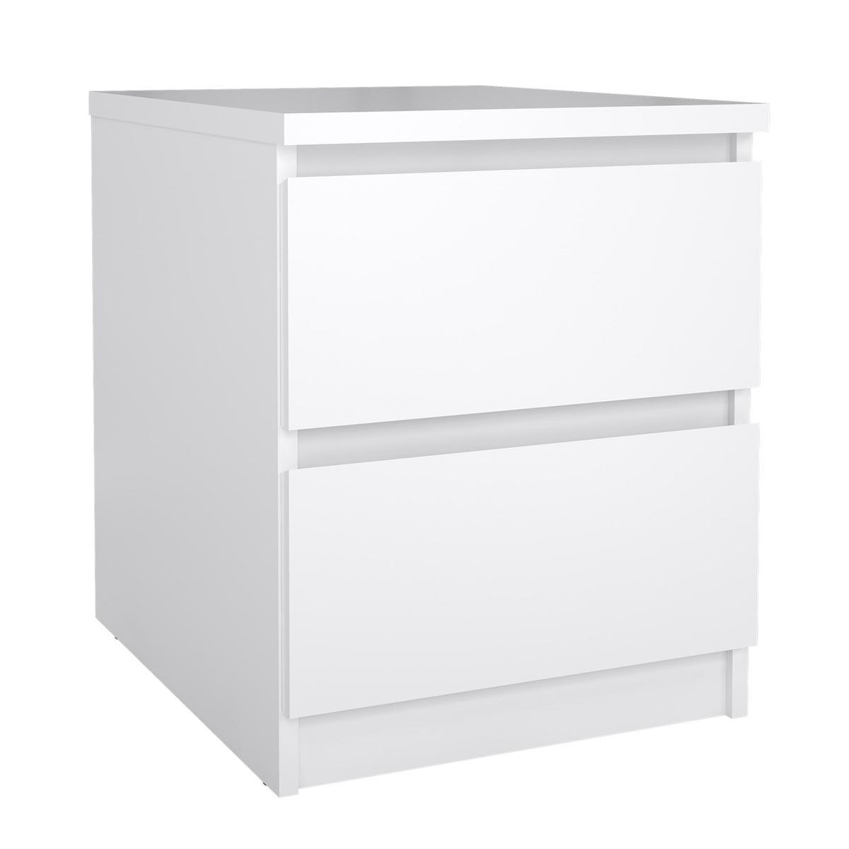 NACHTSCHRANK weiß hochglanz - Weiß, Holzwerkstoff (40/50/50cm) - ebuy24