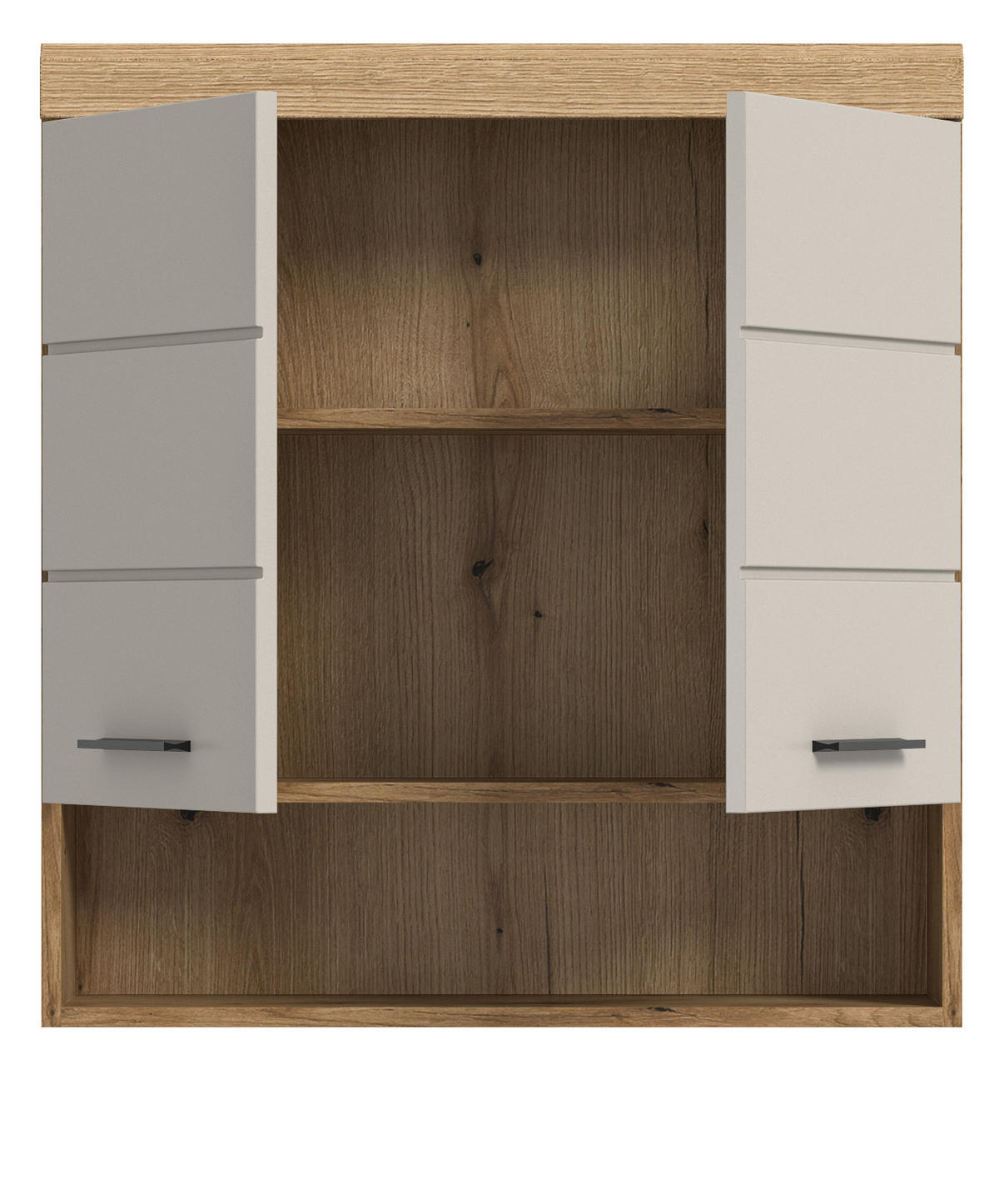 HÄNGESCHRANK Sand Kaschmir, Evoke Eiche, Badschrank hängend 2-türig 74 cm - Kaschmir/Eichefarben, Holzwerkstoff/Kunststoff (74/79/24cm) - Inn.Furn