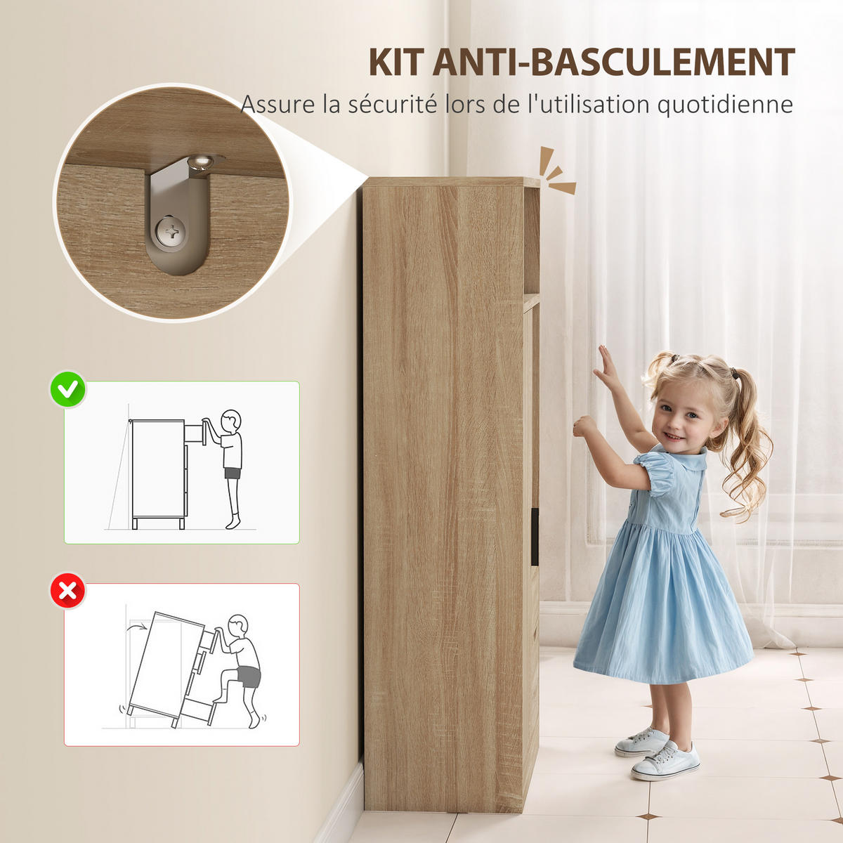 MIDISCHRANK DE-17351 Naturholz - Naturfarben, Holzwerkstoff (25/100/50cm) - ComfortXL