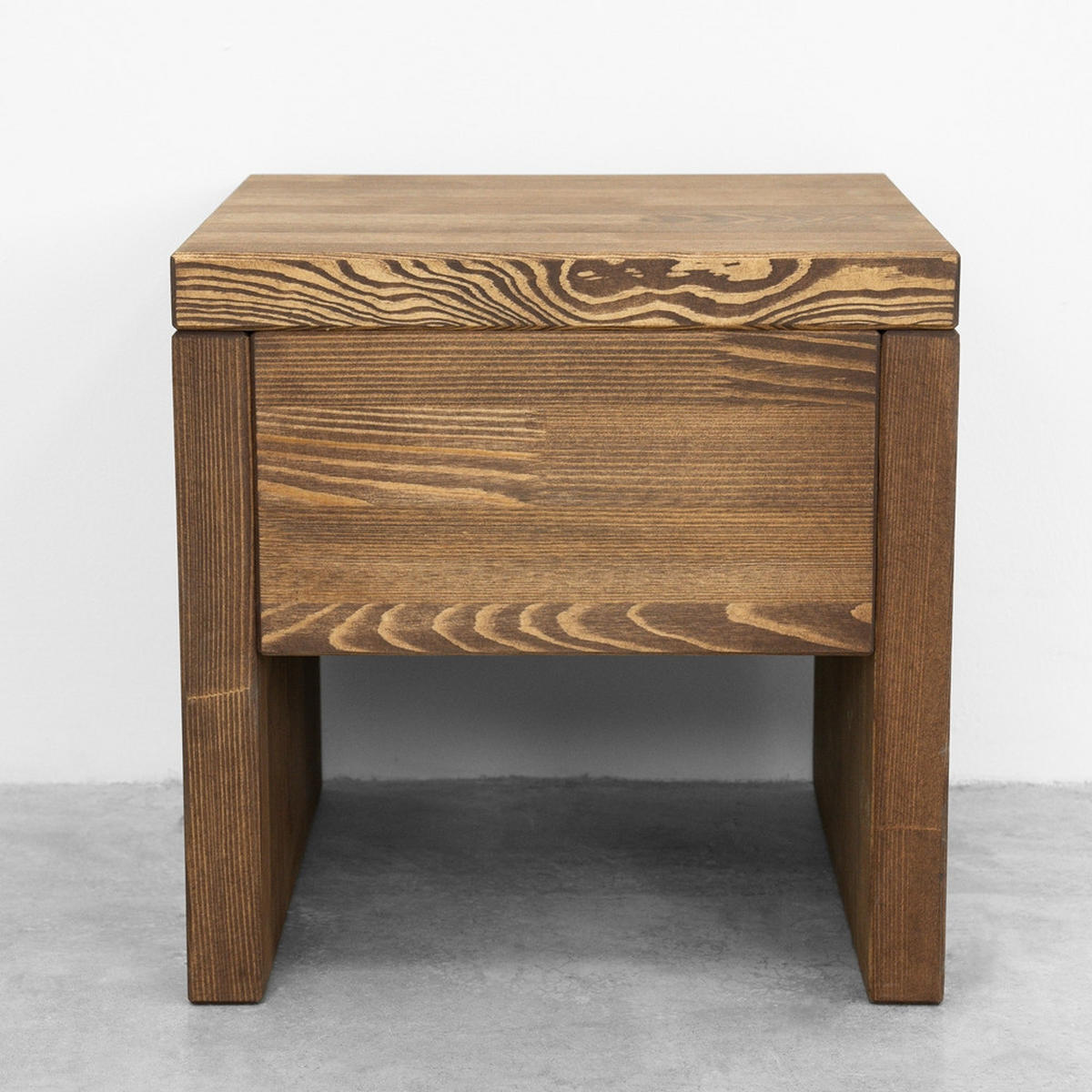 NACHTTISCH aus Massivholz MARIKA 4 - Dunkelbraun, Holz (40/40/40cm) - Seart