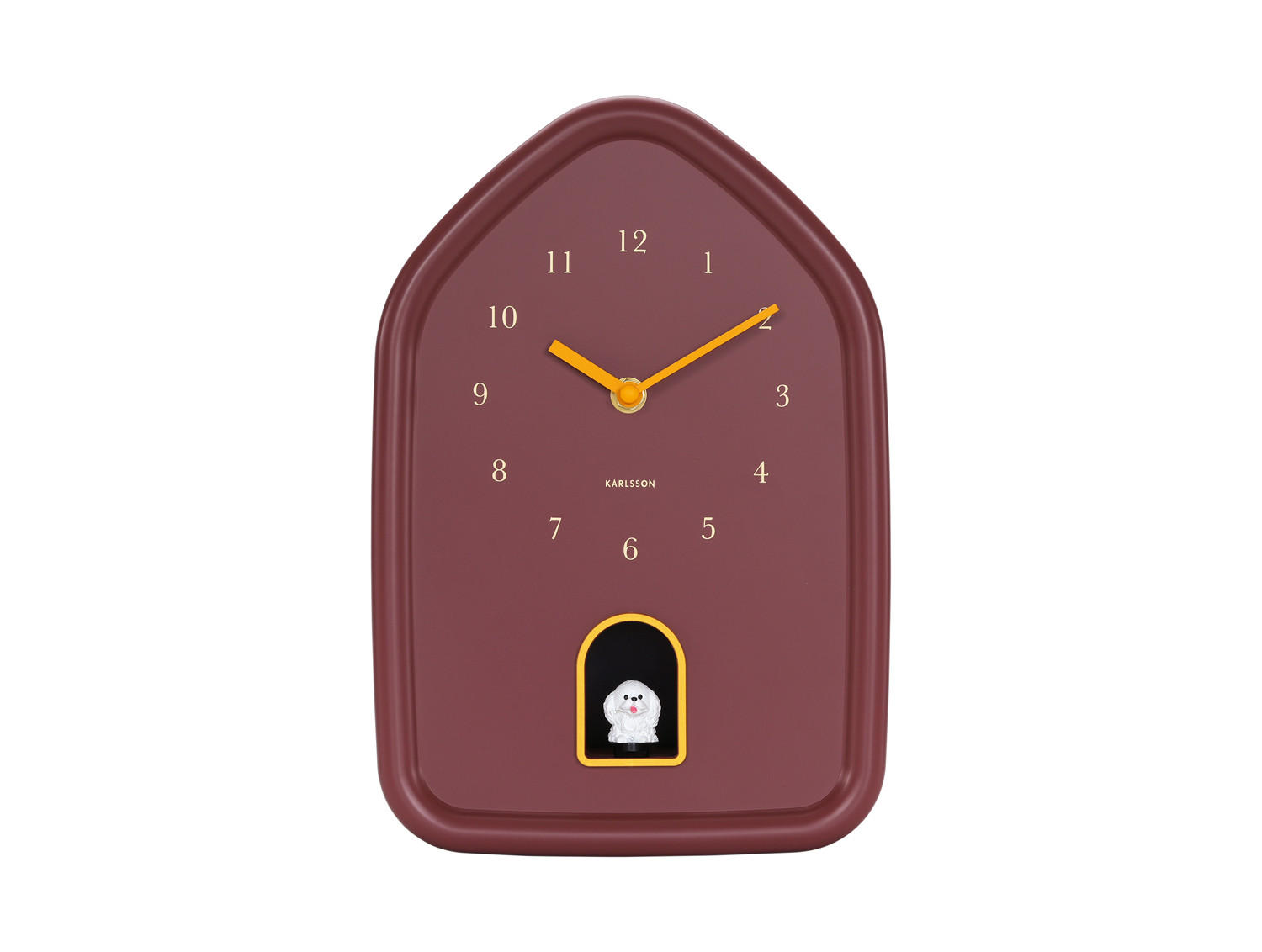 WANDUHR Modern Doggy Rot 29.1/29.1/29.1 cm - Rot, Kunststoff (29.1/29.1/29.1cm) - Karlsson