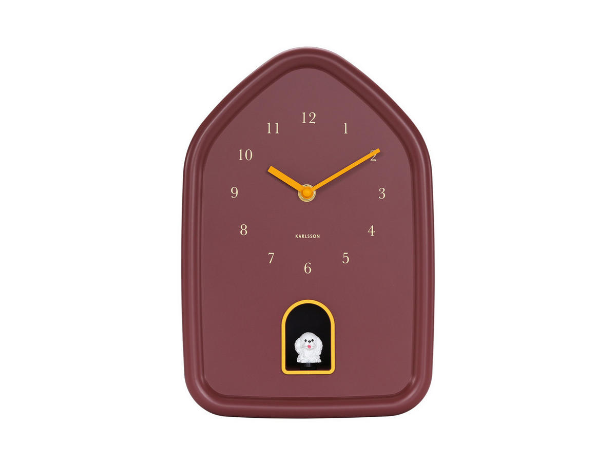 WANDUHR Modern Doggy Rot 29.1/29.1/29.1 cm - Rot, Kunststoff (29.1/29.1/29.1cm) - Karlsson