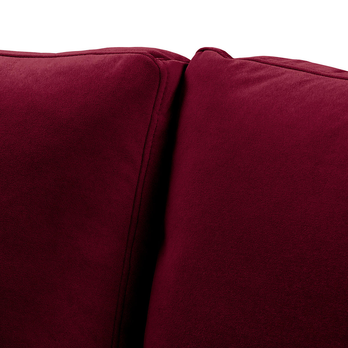 2-SITZER SOFA - Samt - Dunkelrot, Textil (150/80/86cm) - home24