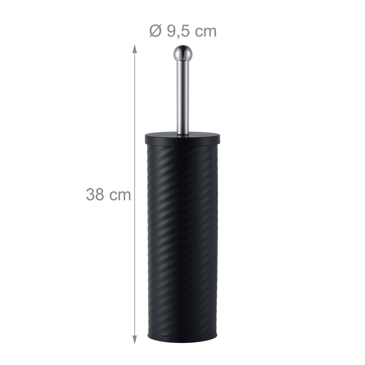 WC-BÜRSTE - Schwarz, Kunststoff/Metall (9.5/38/9.5cm) - Relaxdays