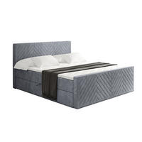 BOXBETT mit Matratze H4 und Lattenrost - VEXA-Z - 160x200 - Grau Casablanca - Grau, Holzwerkstoff (160/200cm) - ALTDECOR