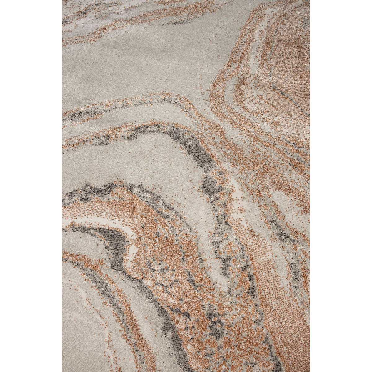 TEPPICH Solar 200x290 cm Grau/ Terra - Braun, Kunststoff (200/290cm) - Zuiver
