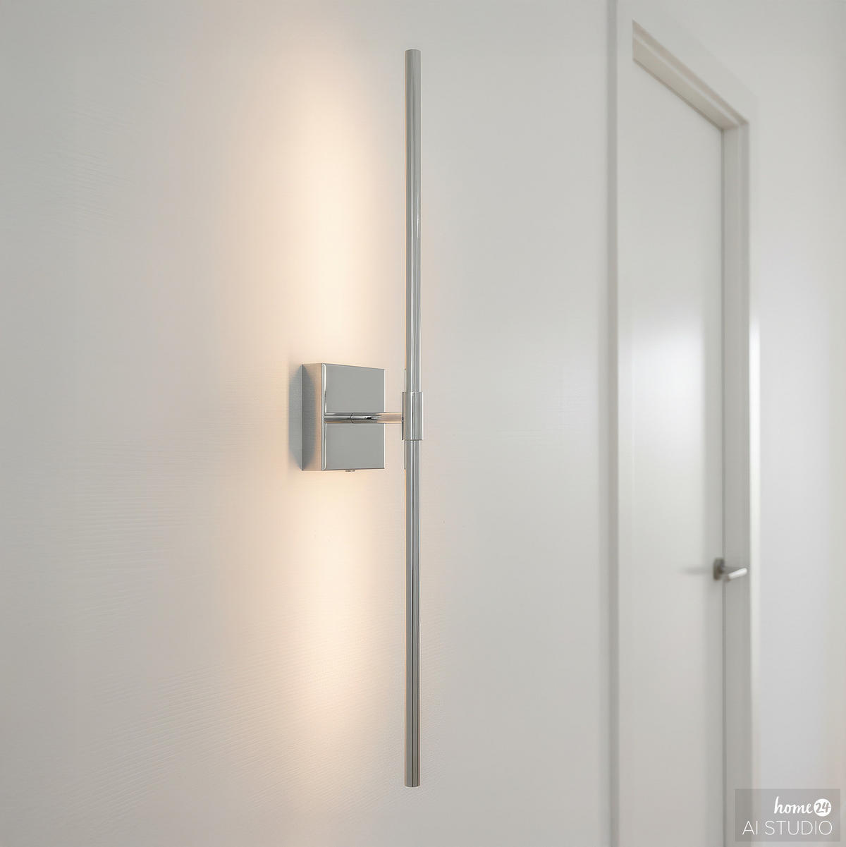 AKKU-WANDLEUCHTE inkl. Fernbedienung - 3-Stufen-Dimmer - Eisen - Silberfarben, Metall (12/71/11cm) - home24