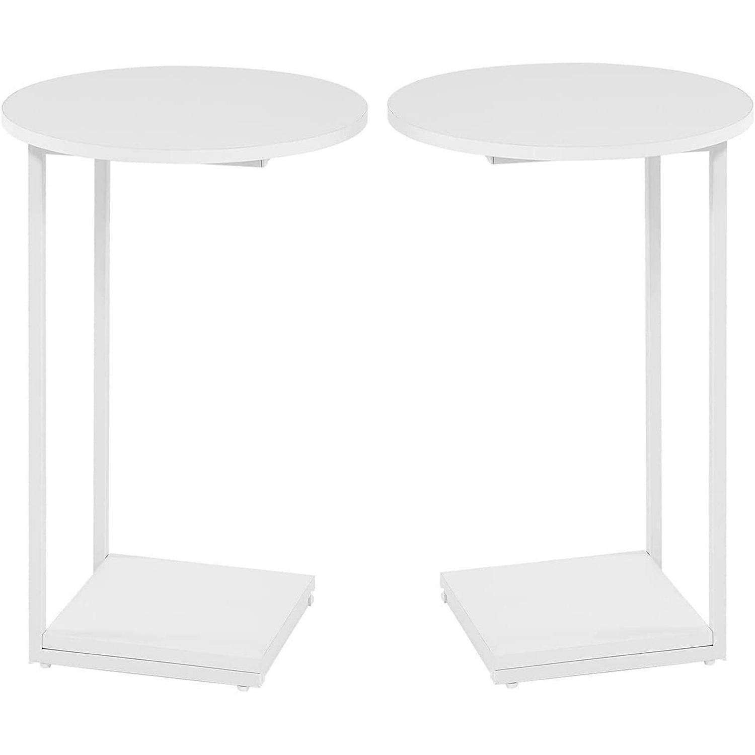 BEISTELLTISCH 2er Set Weiß 40 x 40 x 60 cm - Weiß, Metall (40/40/60cm)