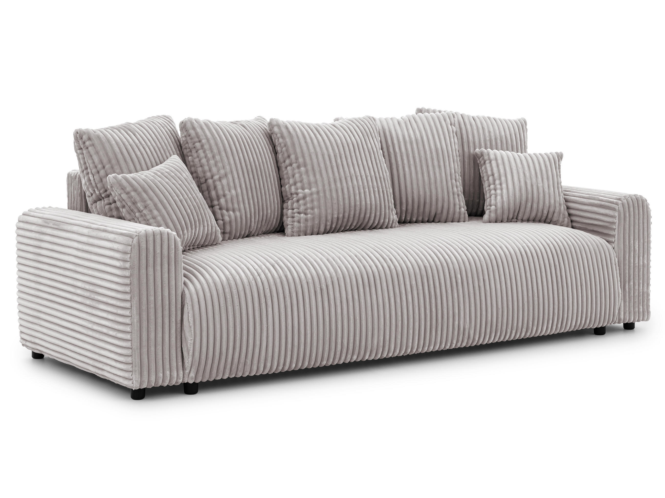 S-Style Schlafsofa Hellgrau 239x88x98 cm