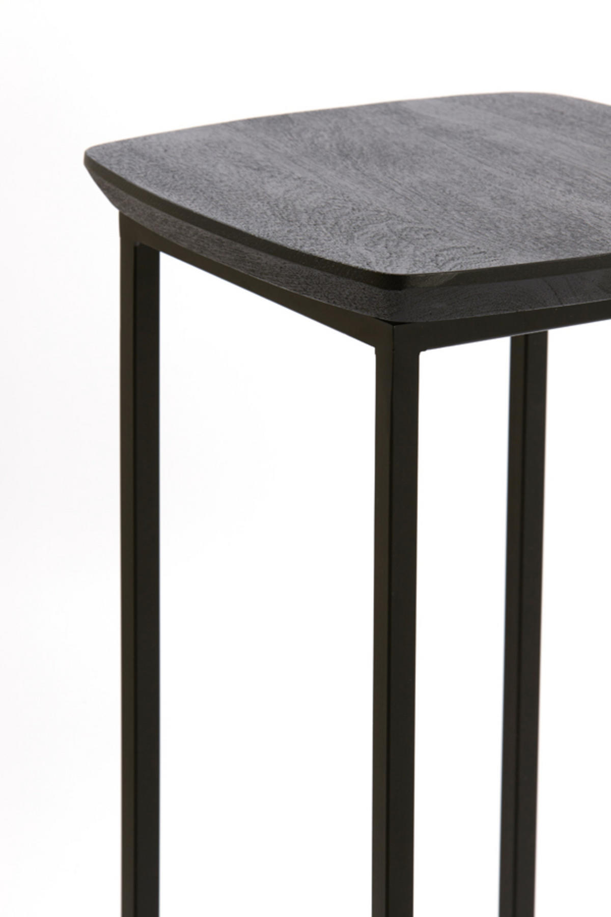 SÄULE Quenza Schwarz 35/35/100 cm - Schwarz, Metall (35/35/100cm) - Light & Living
