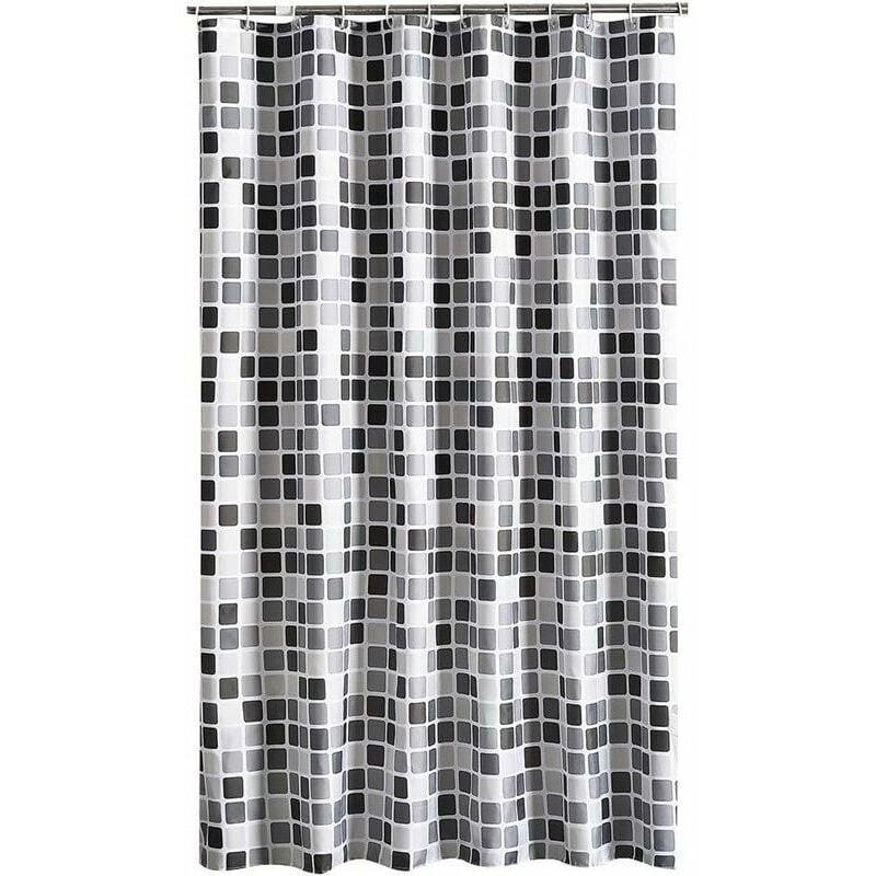 DUSCHVORHANG 3D transluzent wasserdicht schimmelresistent Muster mit Haken - Transparent, Kunststoff (200/200cm) - MCBOSON