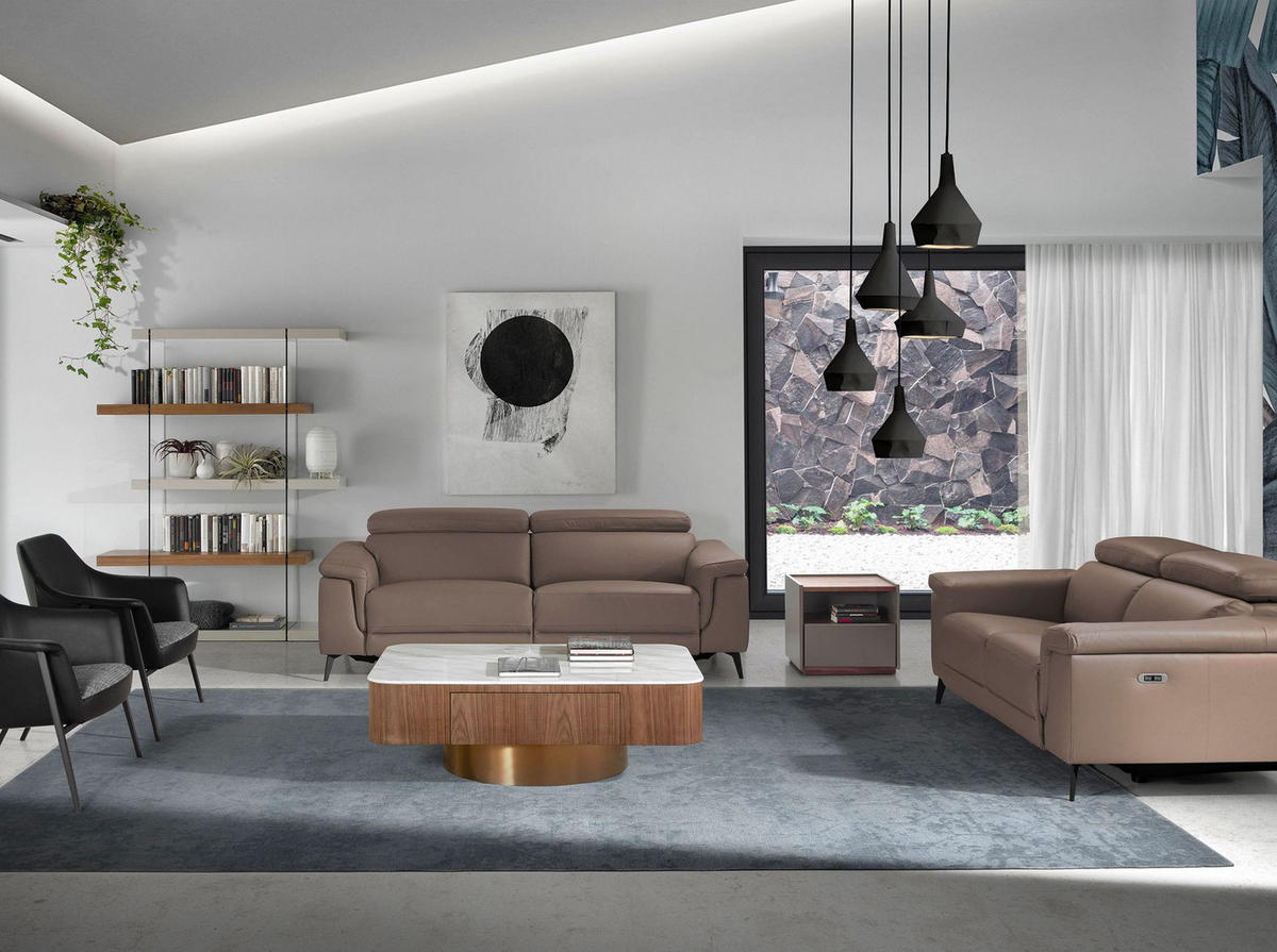 NACHTTISCH aus grauem Holz und Walnuss - Multicolor/Braun, Holz/Holzwerkstoff (50/45/45cm) - ANGEL CERDA