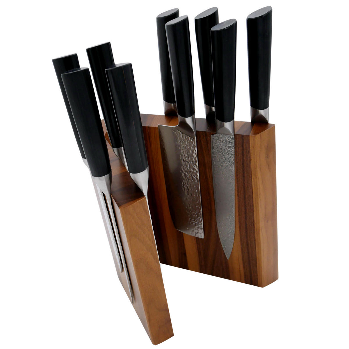 MESSERBLOCK MAGNETISCH NUSSBAUM - Nussbaumfarben, Holz (22/26/21cm) - Zayiko