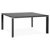 SCHREIBTISCH Minimalistisch Chromakzente Quadratisch KERIX, Schwarz 160x160x74,5 cm - Schwarz, Holz/Metall (160/160/75cm) - KADIMA DESIGN