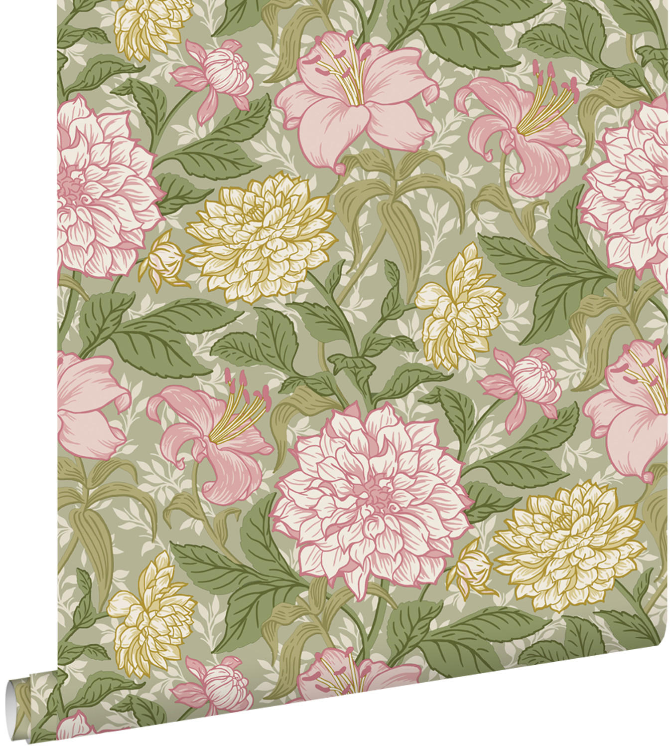 TAPETE Blumenmuster 50 x 900 cm - Lila, Papier (50/900cm) - ESTAhome