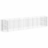 GABIONEN-HOCHBEET Verzinktes Eisen 500x100x100 cm - Silberfarben, Metall (100/100/500cm) - furnicato
