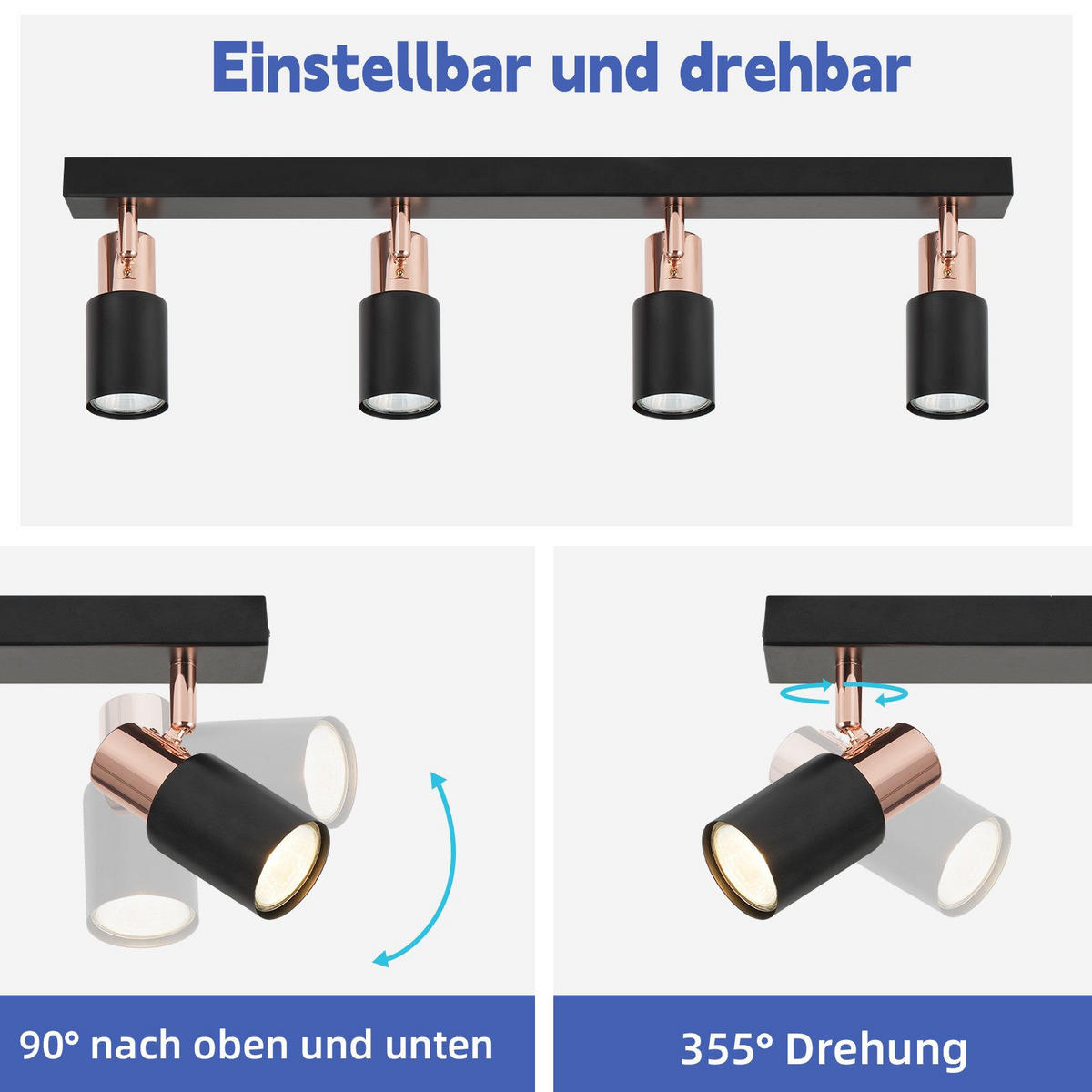 STRAHLER Altenburg 4-flammig 62/14/12 cm - Schwarz, Metall (62/14/12cm) - Nettlife