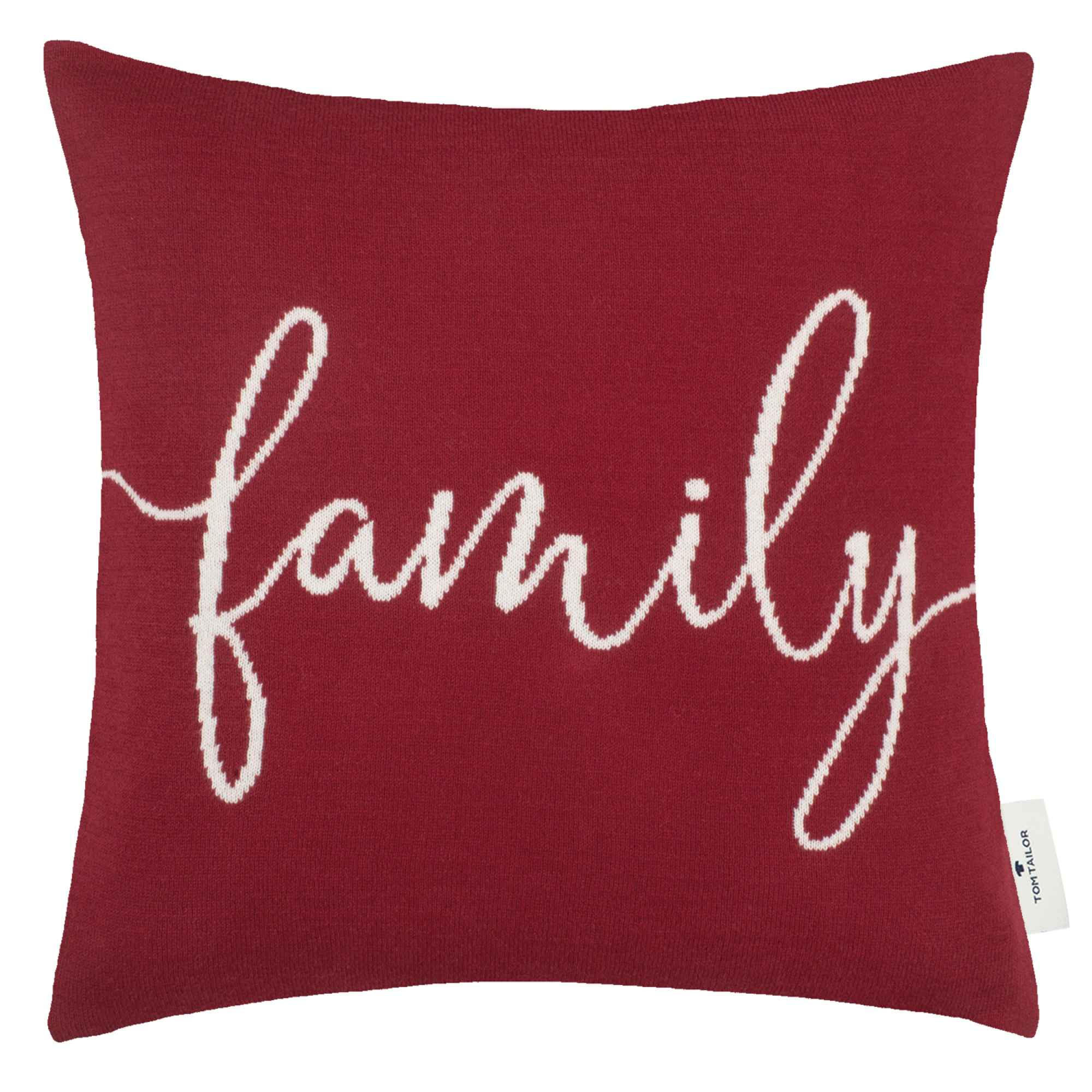 ZIERKISSENHÜLLE WEIHNACHTSKISSEN - Weinrot, Textil (40/40cm) - Tom Tailor