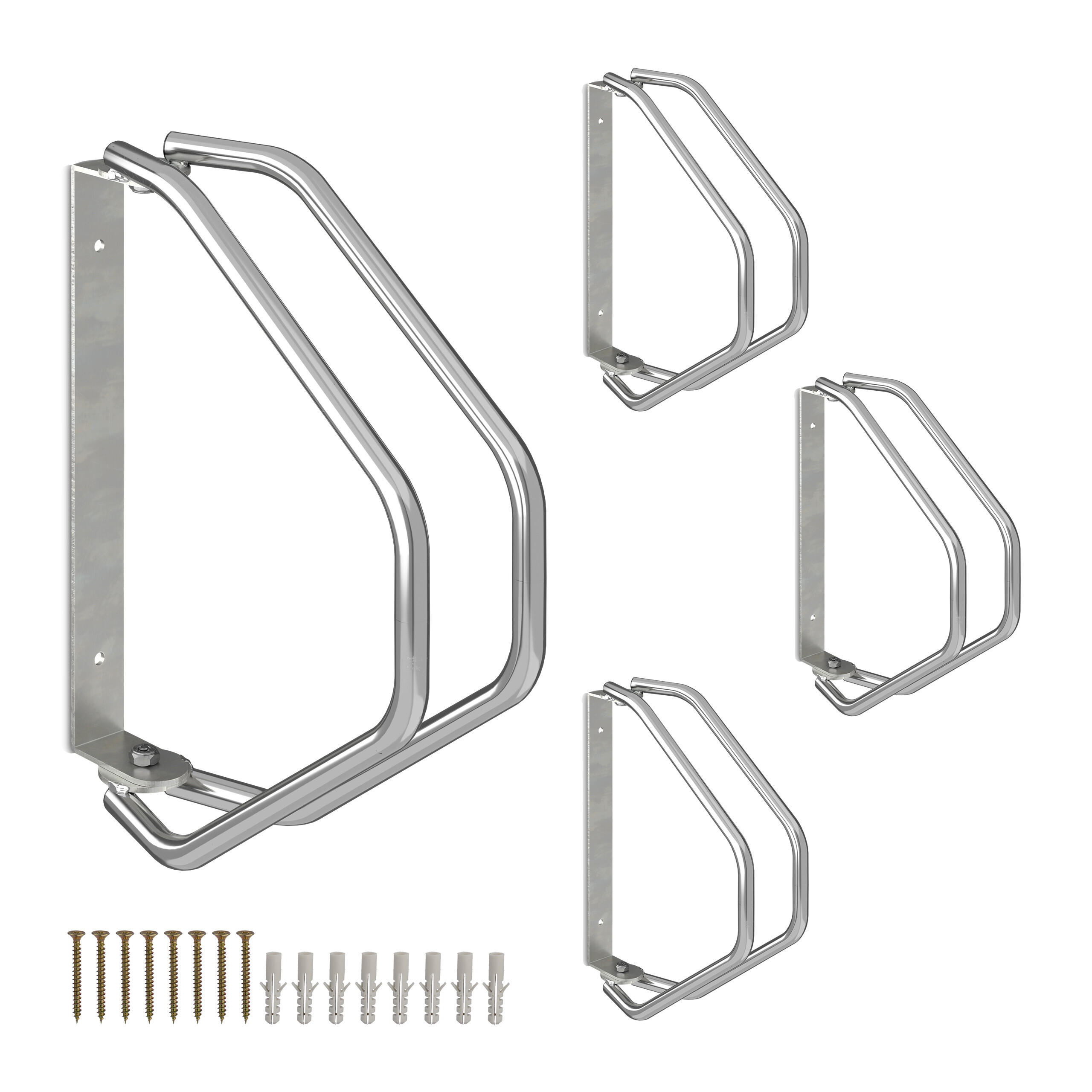 Relaxdays Fahrradständer Silber 9x32.5x29.5 cm