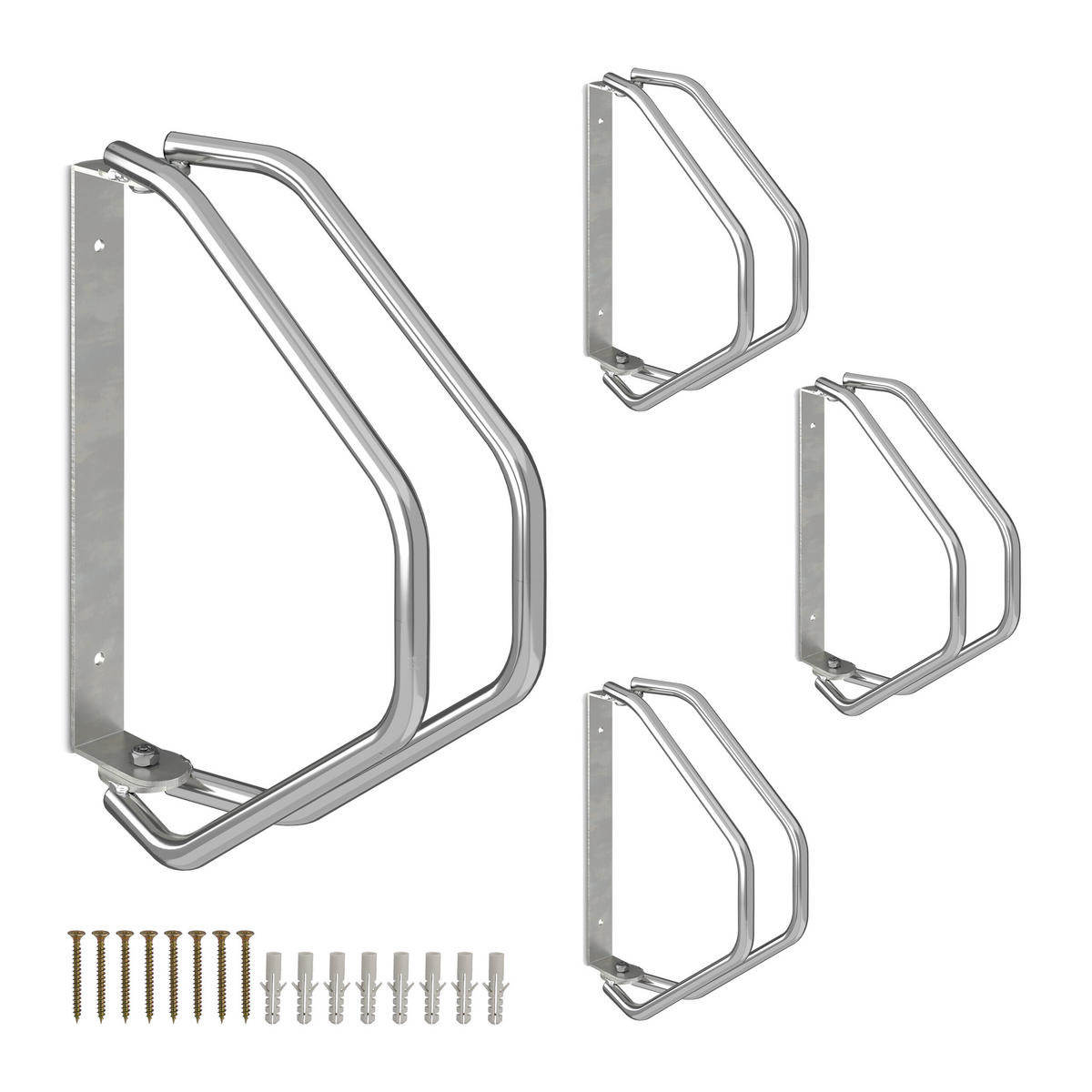 FAHRRADSTÄNDER - Silberfarben, Metall (9/32.5/29.5cm) - Relaxdays