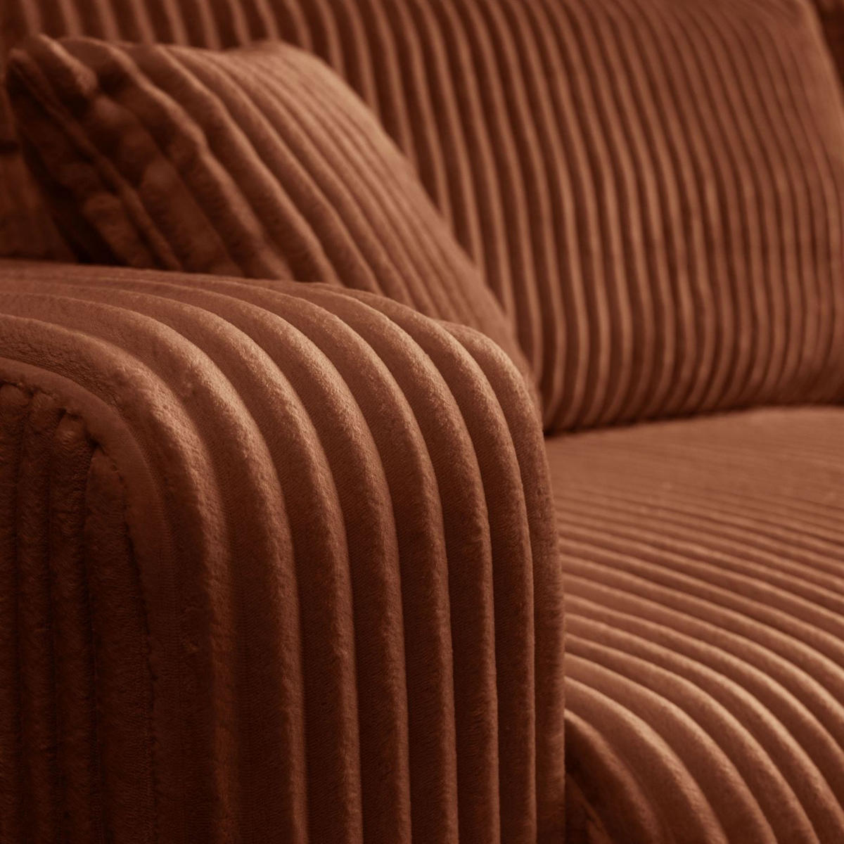 Ecksofa MOVE mit Schlaffunktion und Bettkasten, Tilia 52 - Cognac, Textil (247/143cm) - Lookway