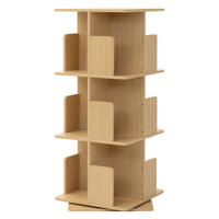 BÜCHERREGAL Kinder mit 3 Ebenen Eiche 40x94x40 cm Drehbar 360 Grad - Beige, Holzwerkstoff (40/94/40cm) - ML-DESIGN