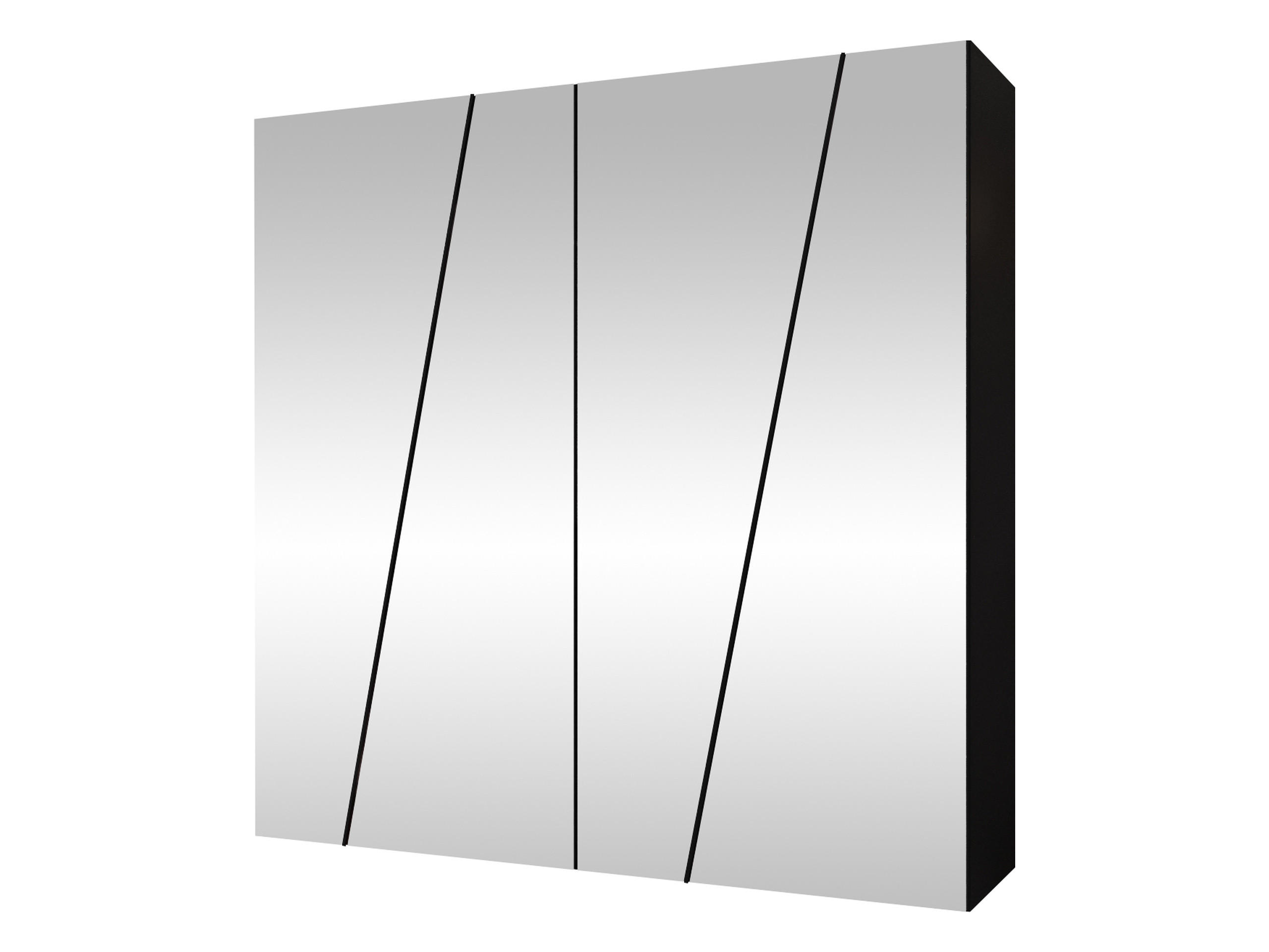 Mirjan24 Drehtürenschrank Schwarz 200x202x50 cm