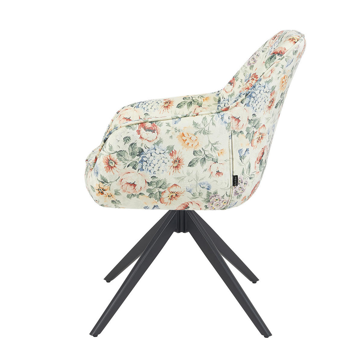 ARMLEHNSTUHL ARVIT - Multicolor/Schwarz, Textil/Metall (58/87/61cm) - B&D Home