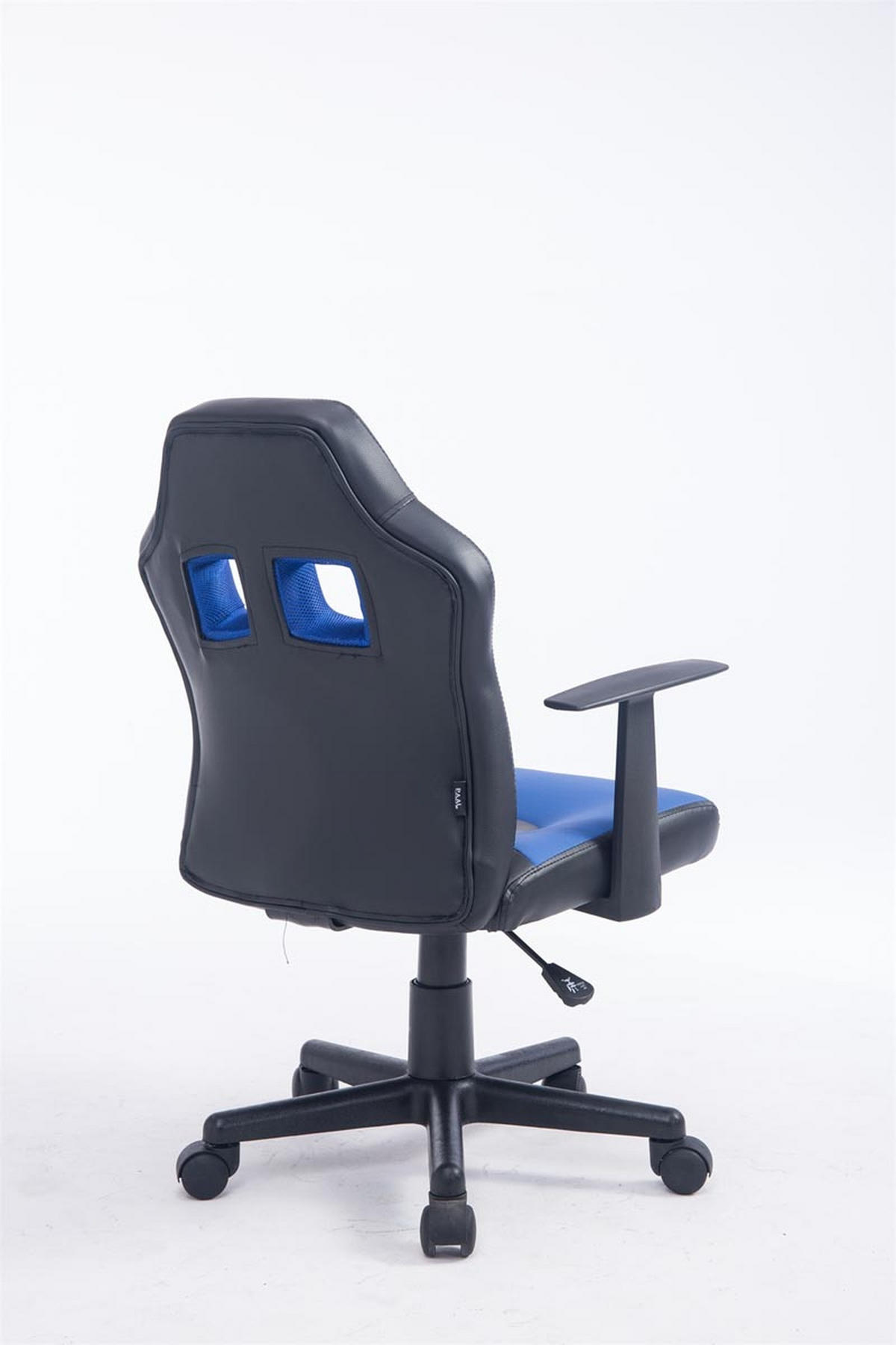 BÜROSTUHL Funny, Kunstleder Schwarz/Blau - Blau, Kunststoff/Textil (56/93/59cm) - TPFLiving