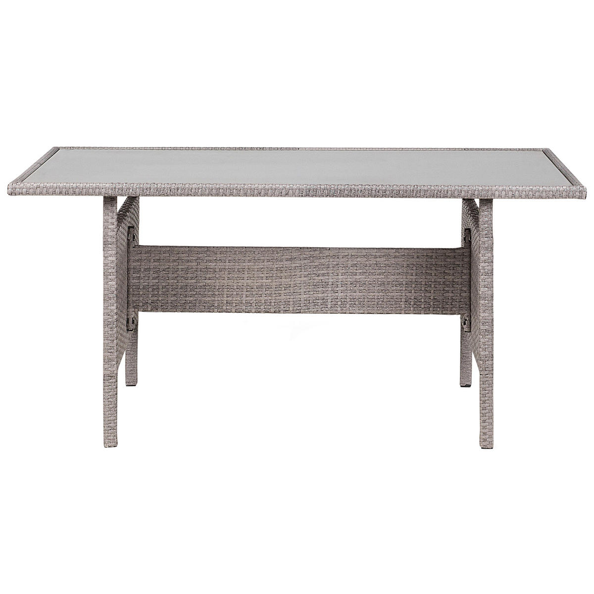 GARTENTISCH Grau Viterbo - Grau, Kunststoff (145/80/74cm) - Beliani