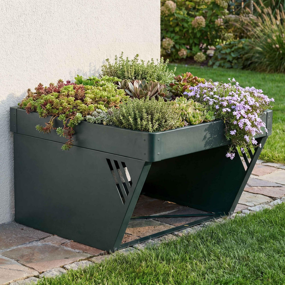 GARÁŽ pro sekačku Grün - zelená barva, kov (60/39/70cm) - MCW