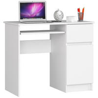 SCHREIBTISCH Weiß 90x50x77 cm - Weiß, Holzwerkstoff (50/90/77cm) - Akord