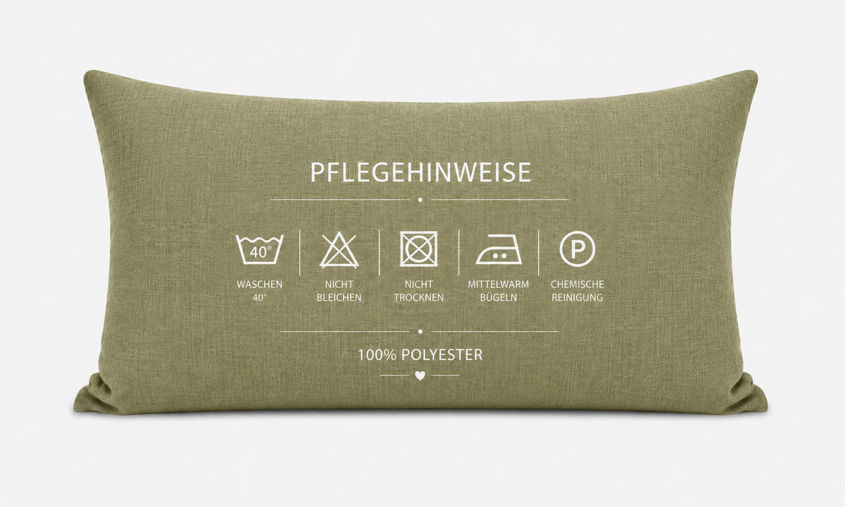 KISSENBEZUG Leinenoptik 40/60 cm Hellgrün - Hellgrün, Textil (40/60cm) - TiborTex