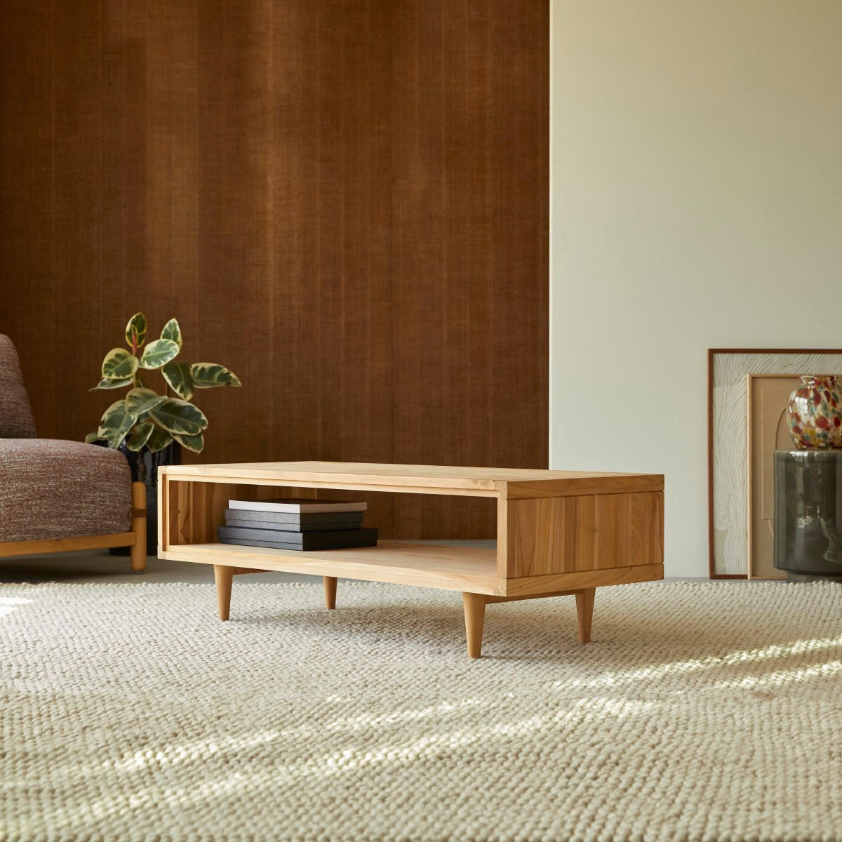 COUCHTISCH Jonàk Natur aus Teak - Naturfarben, Holz (50/120/38cm) - Tikamoon