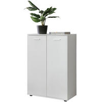 KOMMODE – Weiß, 71x104x35 cm, 2 Türen, matt, für Flur - Weiß, Kunststoff (71/104/35cm) - KADIMA DESIGN