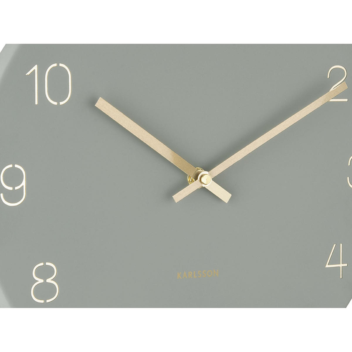 WANDUHR Charm Engraved Numbers Ø30 cm - Grün, Metall (30/30/3.5cm) - Karlsson