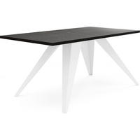 ESSTISCH Vance rechteckig, Marmor Schwarz 120/60/48 cm - Anthrazit/Weiß, Holzwerkstoff/Metall (60/120/48cm) - WFL GROUP