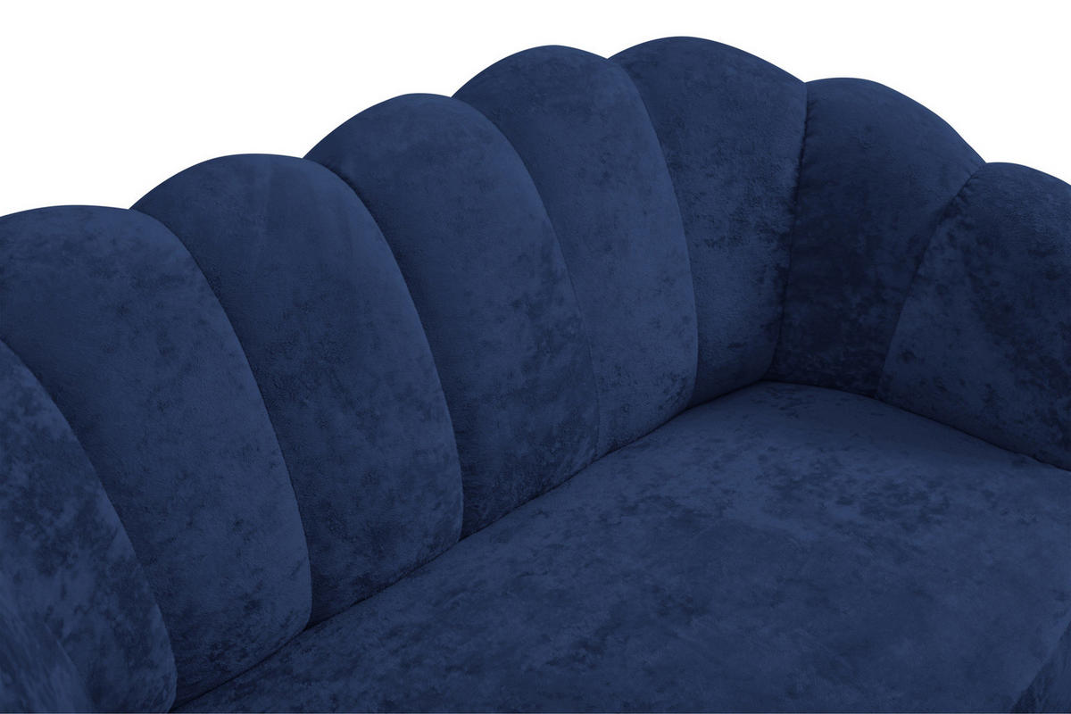 SITZGARNITUR Adria 2+1 - Goldfarben/Dunkelblau, Holzwerkstoff/Textil (242/78/83cm) - Ravio