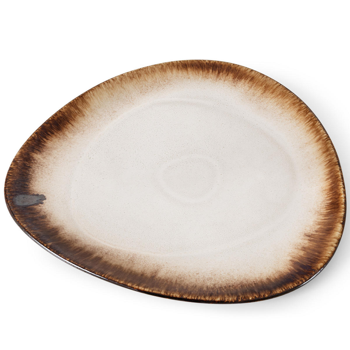 FLACHER TELLER PRIMA, Hellbeige - Beige, Keramik (36/37/3cm) - KONSIMO®