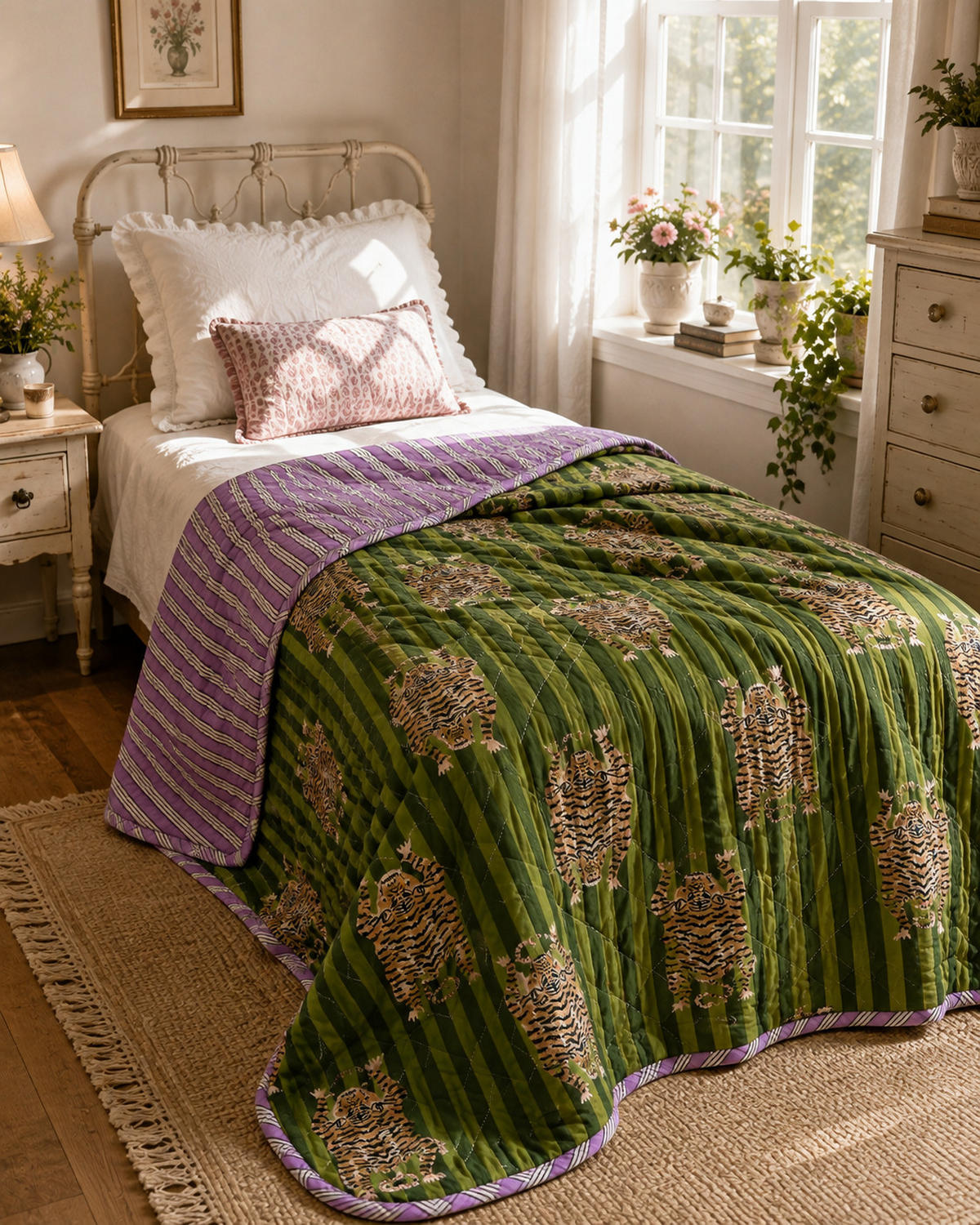 WOHNDECKE Baumwolle 140x180 cm Quilt-Optik – Gesteppt, Weich & Modern - Multicolor, Naturmaterialien (140/180cm) - AU Maison