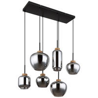 LED HÄNGELEUCHTE Metall Grau Rauchglas - Grau, Glas (80/40/120cm) - Globo Lighting
