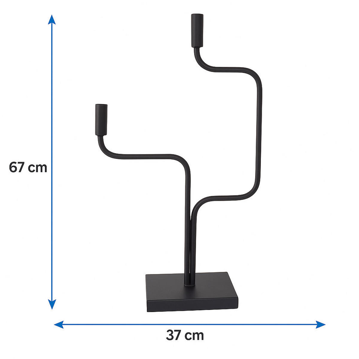 KERZENHALTER Swing - Schwarz, Metall (37/67/16cm) - LOFT42