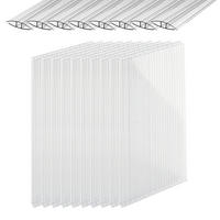 10XDVOJITÉ dutinkové desky - průhledná, plast (60.5/121/0.6cm) - Relaxdays