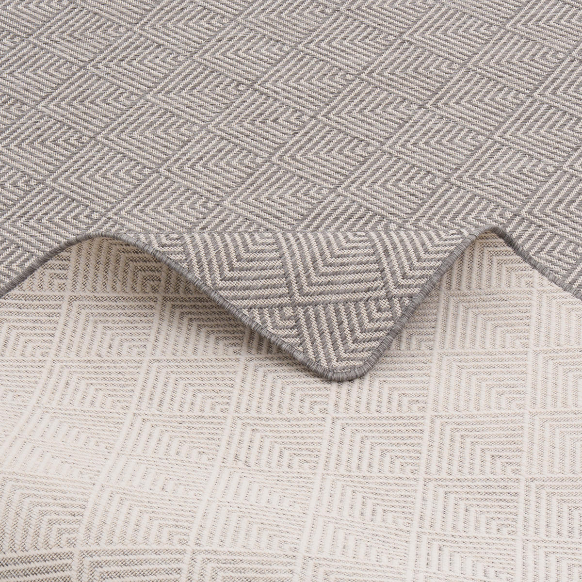 IN- UND OUTDOOR TEPPICH LÄUFER BEIDSEITIG NEWPORT - Grau, Textil (80/320cm) - Snapstyle