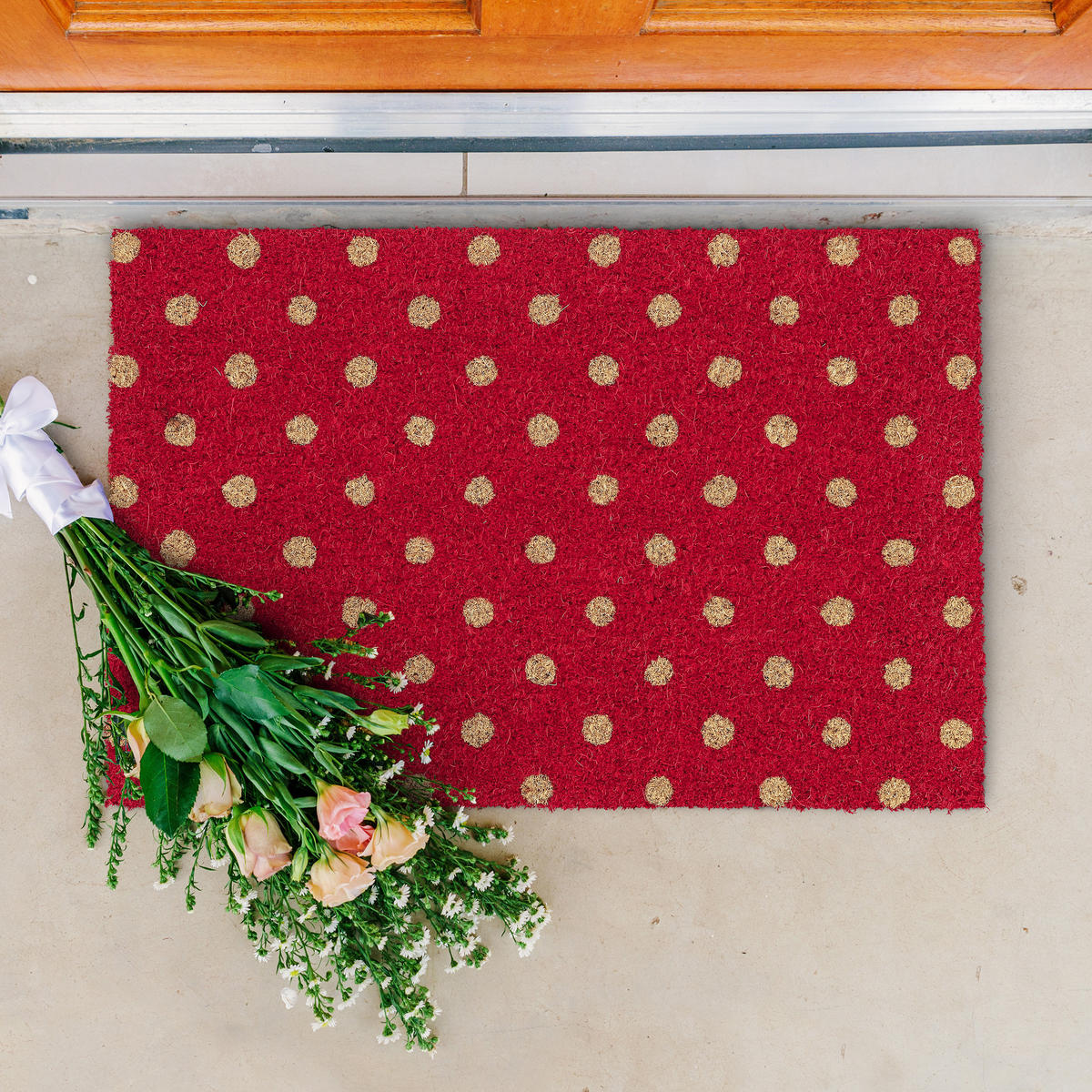 FUSSMATTE - Rot, Kunststoff/Textil (40/60cm) - Relaxdays